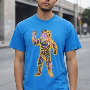 Billionaire Boys Club Blue Tee with Colorful Astronaut